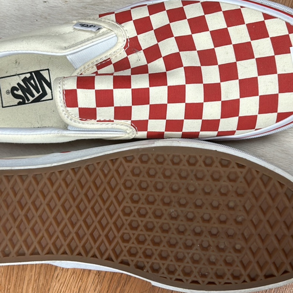 Men’s Customs Checkerboard Slip-On, like new